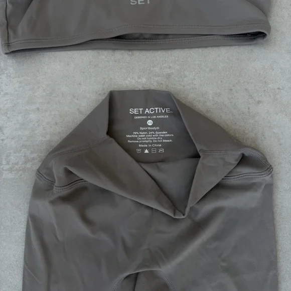 SET ACTIVE GREY LUX HIGH RISE LEGGINGS - Picture 4 of 7